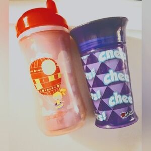 Brown's Hard Spout Sippy Cup & Sassy 360° Spoutless Sippy Cup